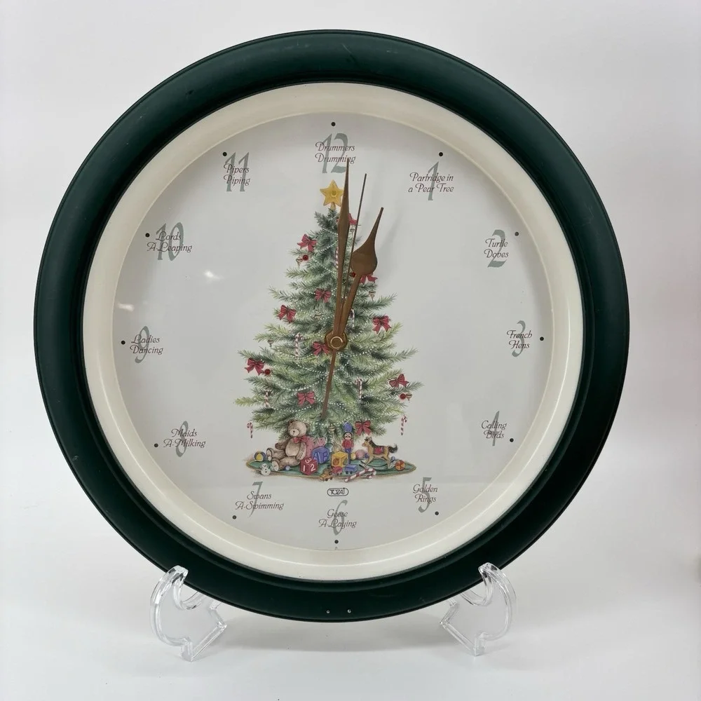 Tozaj Wall Clock 12 Days of Christmas Musical Singing Lighted 13